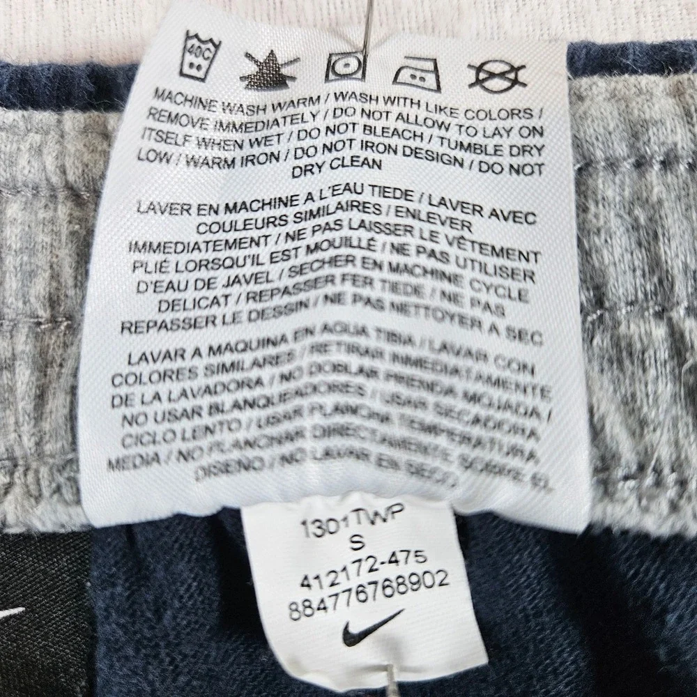 Nike Sweatpants‎ Mens Small Navy Blue Cotton Drawstring Straight Leg 412172-475